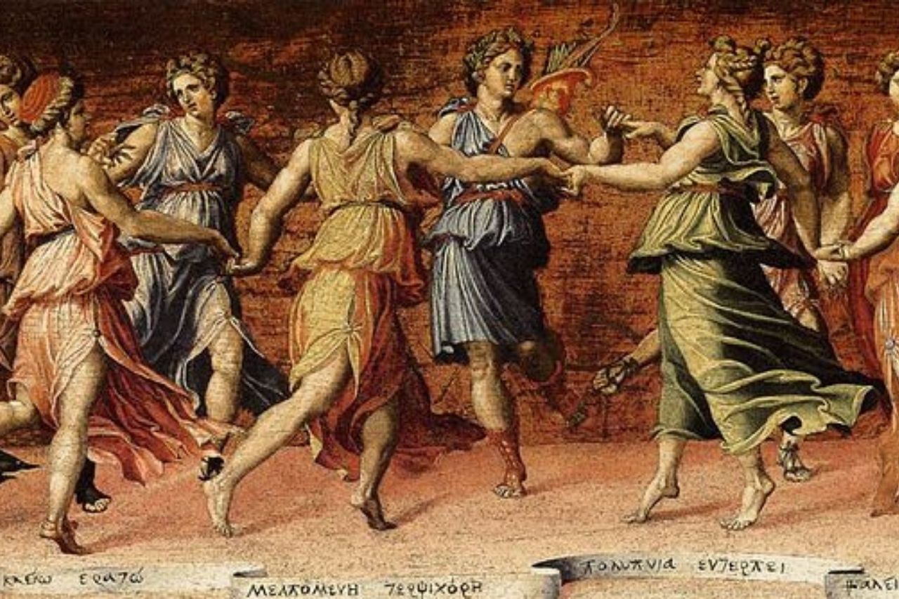 Illustratie van de 9 Muzen