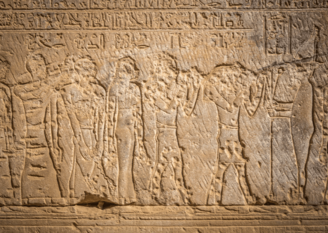 Oud-Egyptische hiëroglief van Egyptische goden