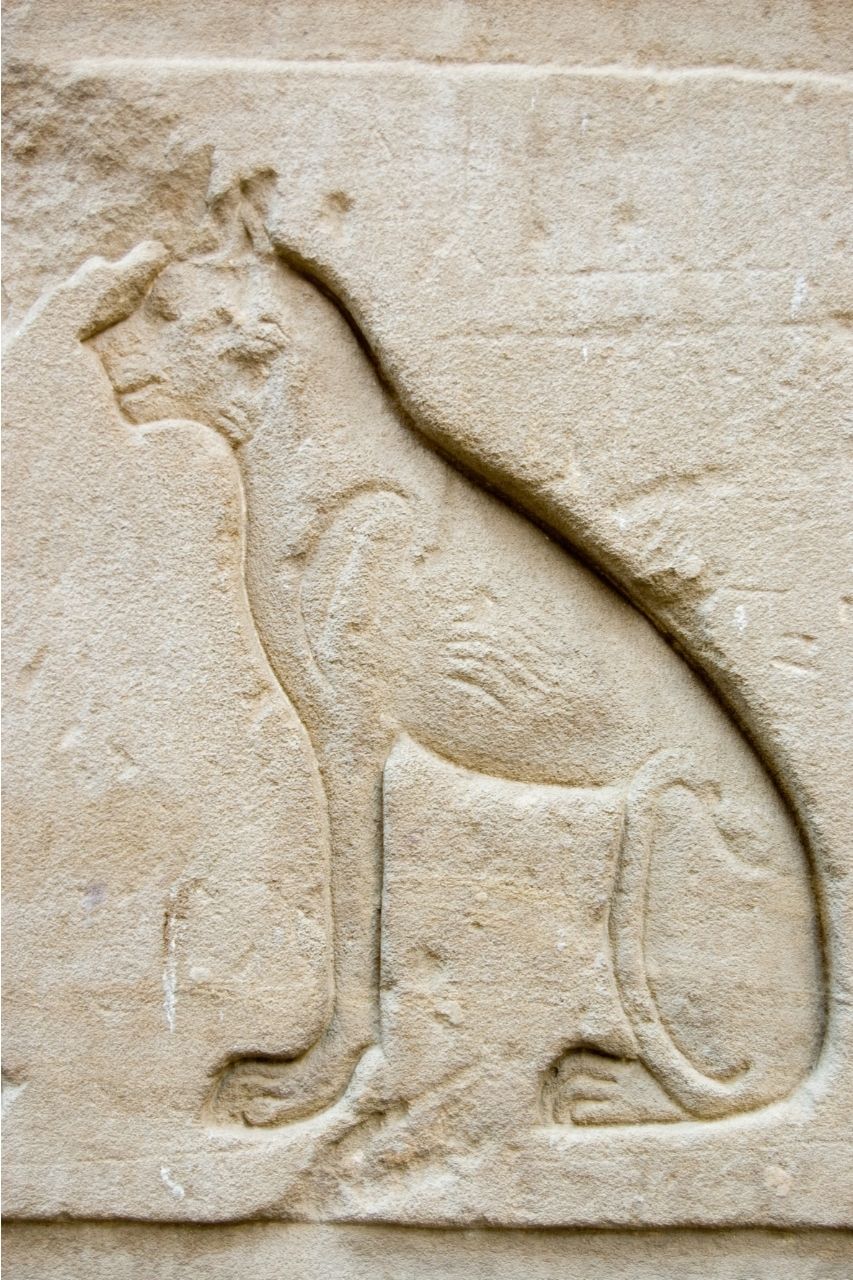 Bastet in relief