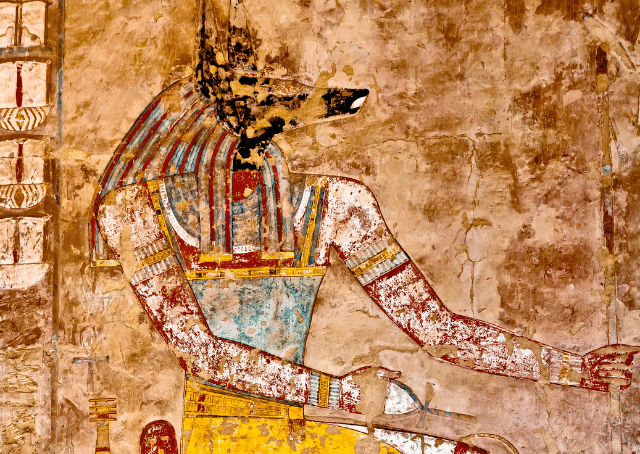 Egyptische god van mummificatie en balsemen Anubis