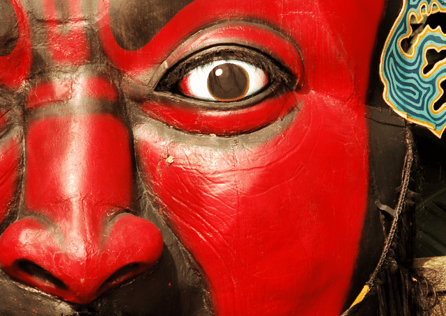 Portret van de Chinese doodsgod Koning Yama