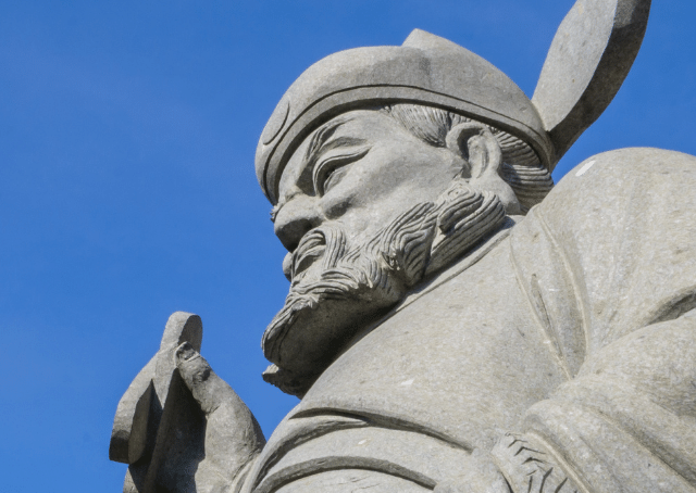 Beeld van de Chinese god Erlang Shen