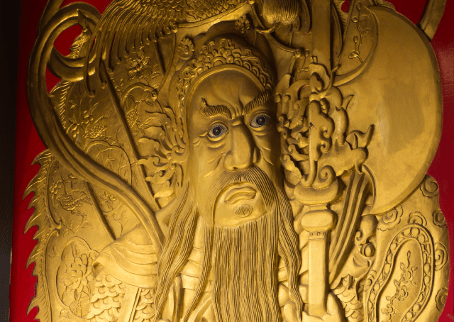 Standbeeld van de Chinese doodsgod Koning Yama