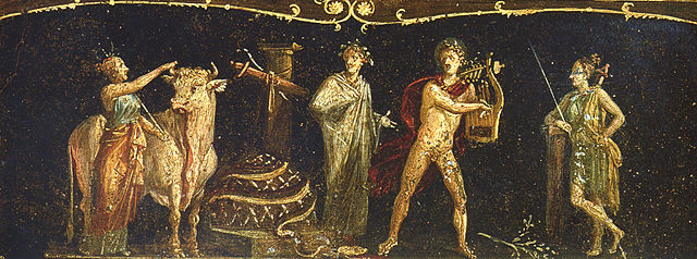 Iphigenia-fresco uit de Casa dei Vettii in Pompeii