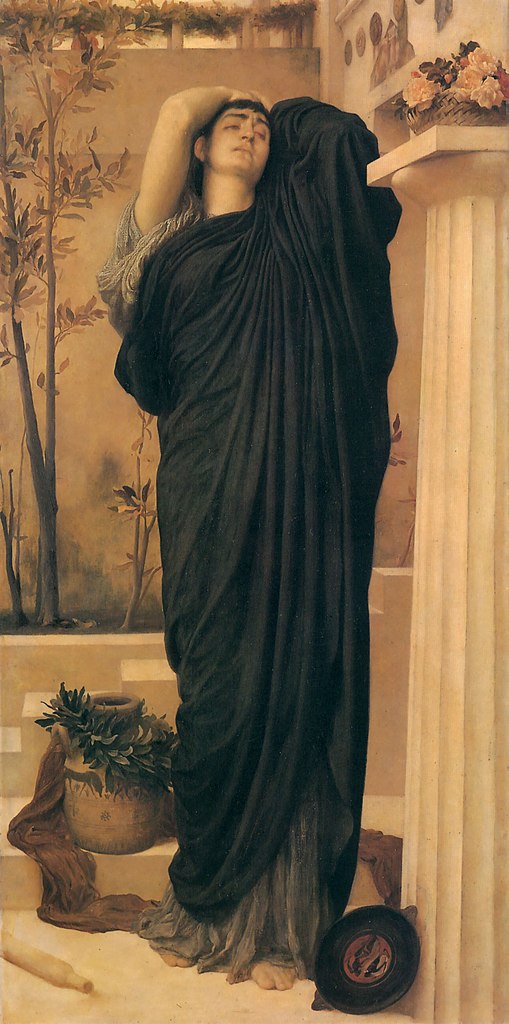 Electra bij het graf van Agamemnon door Frederic Leighton