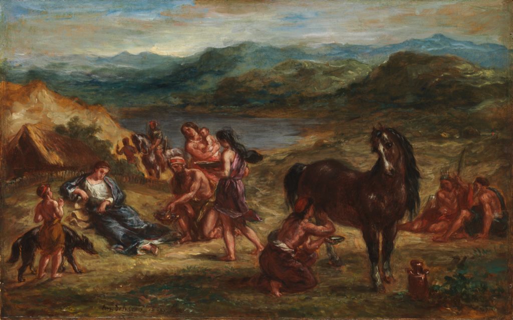 Schilderij van Ovidius onder de Scythen in ballingschap