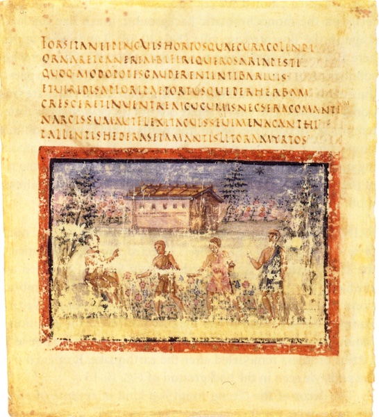 Pagina uit een geillustreerde editie van Vergilius' Eclogae