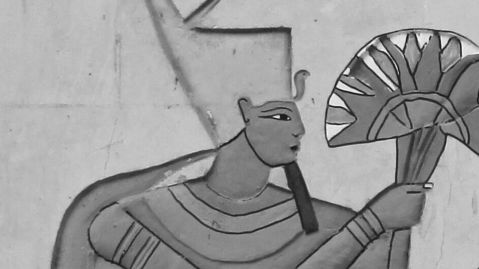 Oud-Egyptenaar met baardpruik