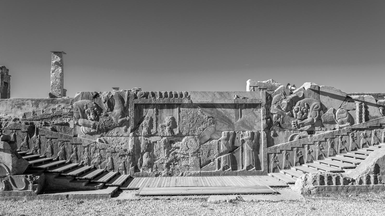 Oud Perzisch snijwerk in Persepolis
