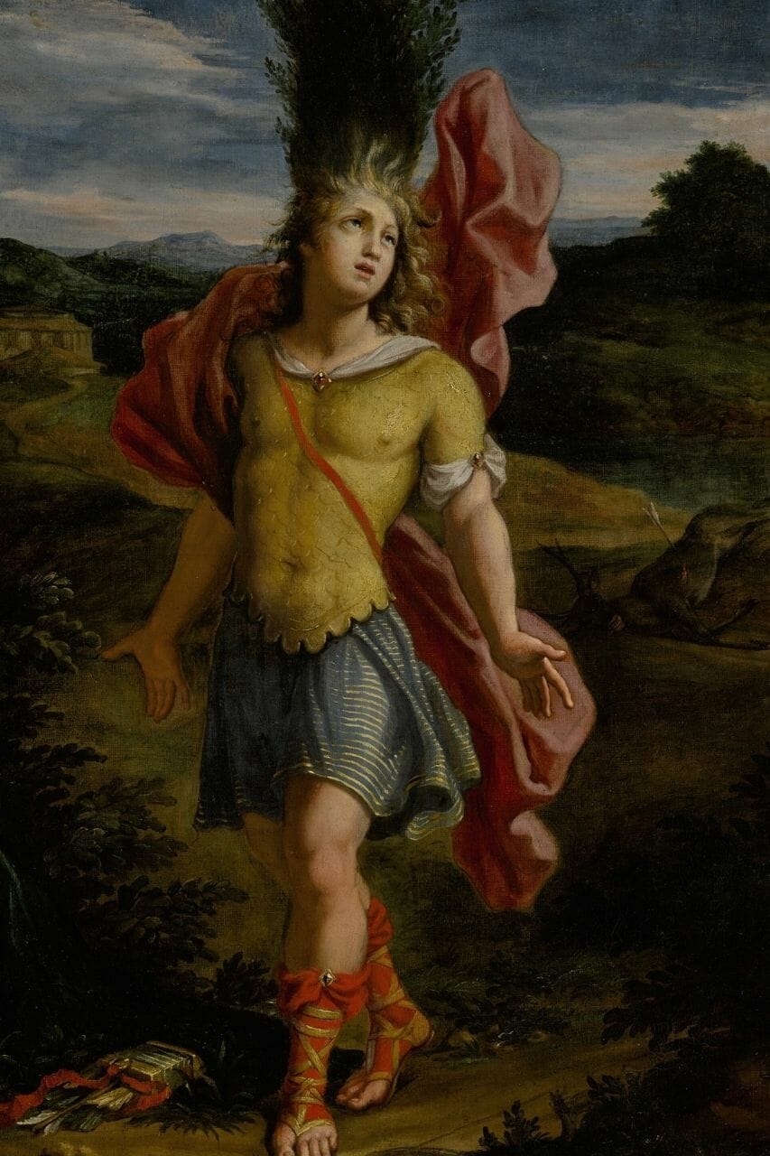 De mythe van Cyparissus - veranderd in een cipres