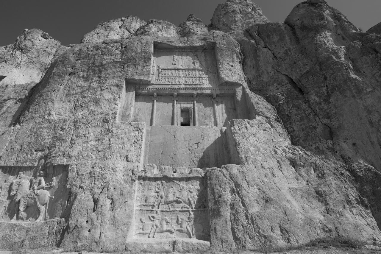 Het graf van Darius de Grote, koning van Perzië