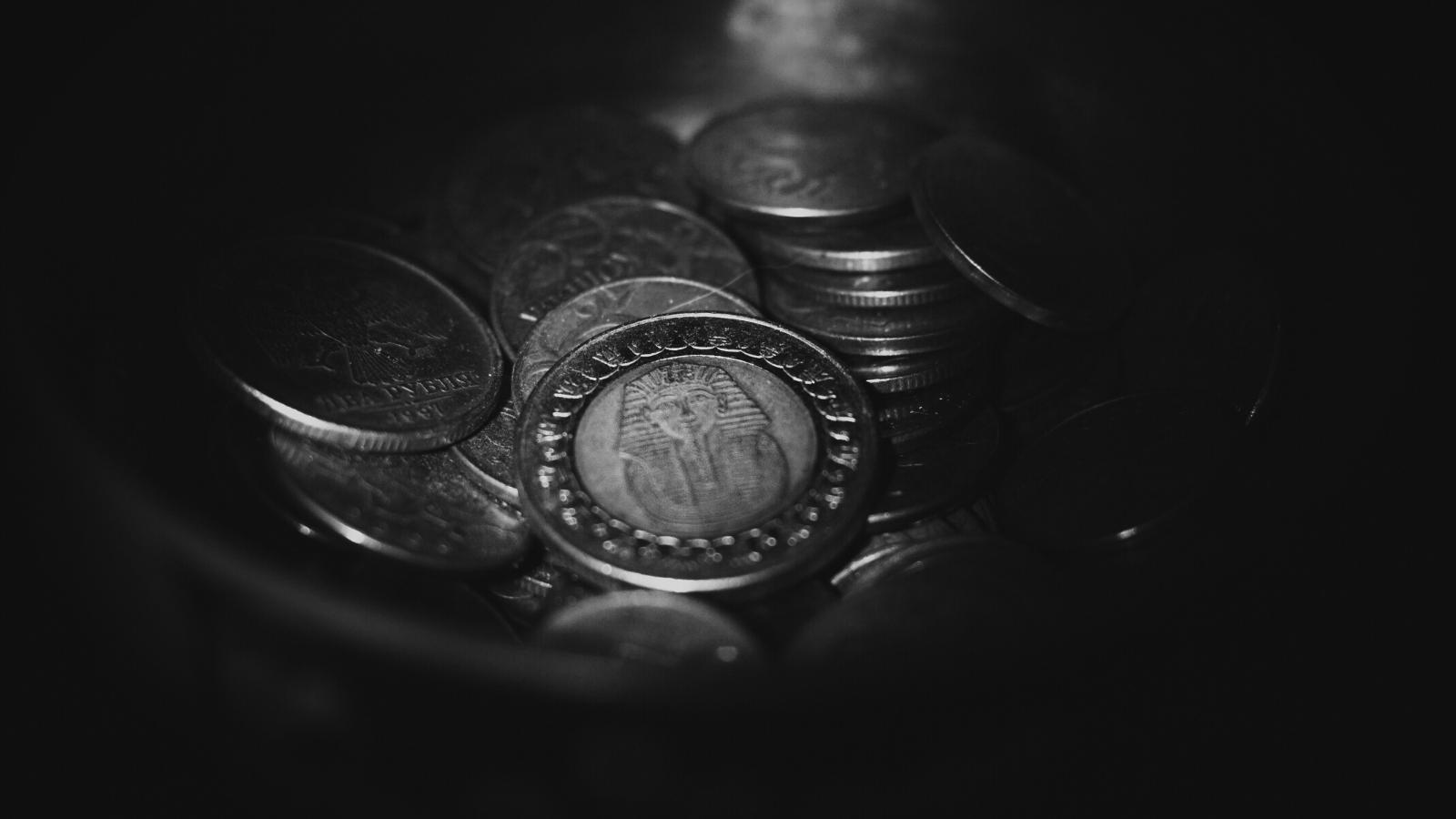 Egyptische munt met de afbeelding van een farao