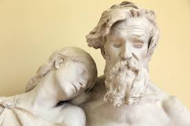 Standbeeld van Oedipus in zijn latere jaren