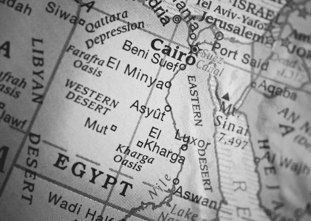 Kaart van Caïro Egypte de geboorteplaats van Khedive Ismail Pasha