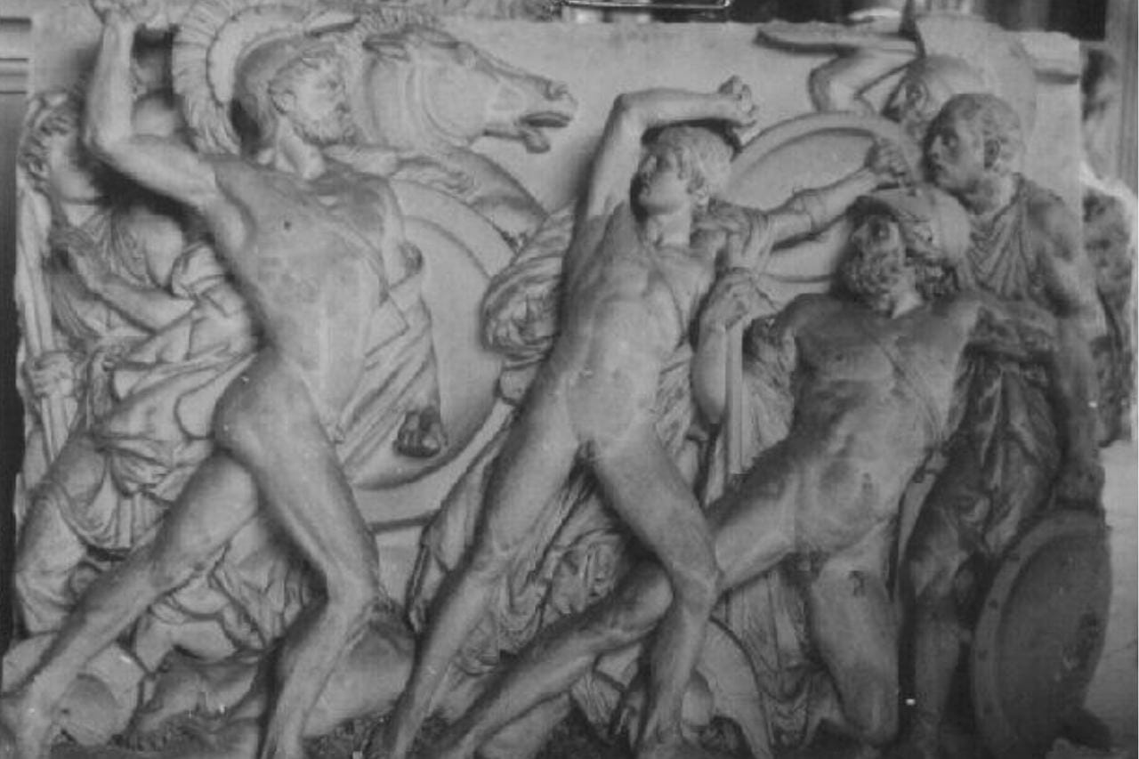 Mezentius in gevecht met Aeneas in de Aeneis