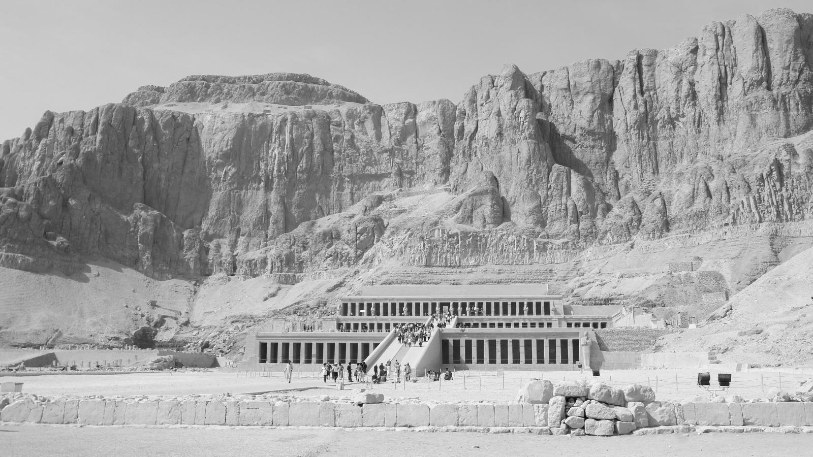 Tempel in Thebe, Egypte