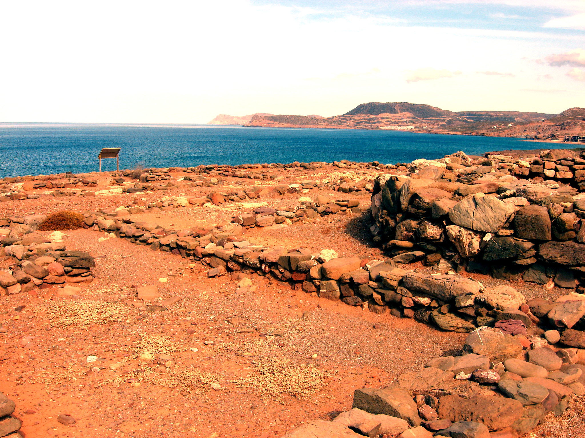 Uitzicht vanaf Agia Fotia op Kreta, een van de voorgestelde locaties voor Atlantis tussen Libië en Azië